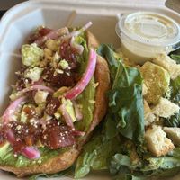 Greens Toastie  at Grounds & Greens Cafe in White Rock