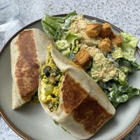 Brekkie wrap  at Grounds & Greens Cafe in White Rock