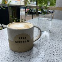Hazelnut oat latte   at Grounds & Greens Cafe in White Rock