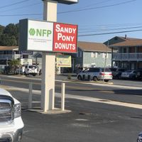 Sign at Sandy Pony Donuts in Chincoteague