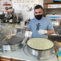 The friendly owner, Shah.   at Froglanders in Carlsbad