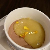 Cocoa pudding with lemon brûlée   at Chi in Vancouver