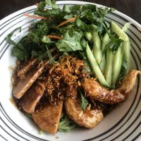 Caramelized Garlic Prawn Bowl  at Chi in Vancouver