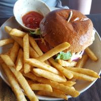 House burger at Chi in Vancouver