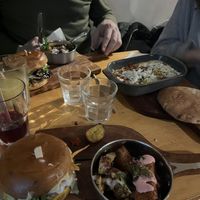 Burger vegan  at La Cantine de Sam in Paris