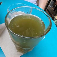 Homemade lemonade with lime, ginger and mint at La Cantine de Sam in Paris