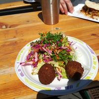 Napfényes falafel and vitamin salad at Vegan Sunday Market in Budapest