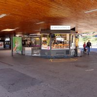 Exterior in front of station at Brezelkönig in Buelach