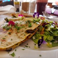 Vegan bean quesadilla at Earthmother Cafe in Durban