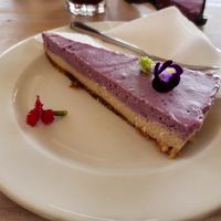 Raw coconut cheesecake at Earthmother Cafe in Durban