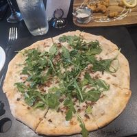 Mushroom pizza at Neon Tiger in Charleston