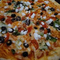 Greek pizza at Neon Tiger in Charleston