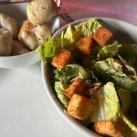 Caesar salad and garlic knots   at Neon Tiger in Charleston