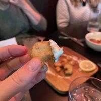 Mushroom calamari with a really tasty tartar sauce   at Neon Tiger in Charleston