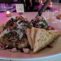 Whole roasted blackened cauliflower #Veganuary at Neon Tiger in Charleston
