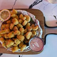 Trumpet mushroom calamari #Veganuary at Neon Tiger in Charleston