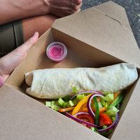 Tofu wrap at Plant & Planet in Castleton