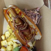 Hotdog at Plant & Planet in Castleton
