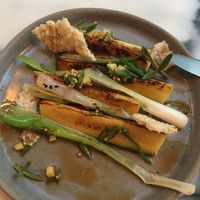 Zucchini, spring onion, ponzu, sea fennel, rice cracker   at Senhor Uva in Lisbon