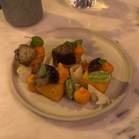 Polenta, cherry tomato, chayote, purslane #Veganuary at Senhor Uva in Lisbon