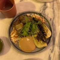 Oyster mushroom, pakchoi, soy, peanut, cocoonut #Veganuary at Senhor Uva in Lisbon