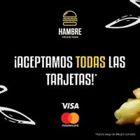 ¡Aceptamos efectivo, transferencias bancarias y todas las tarjetas! at Hambre Veggie Food in Mexico City