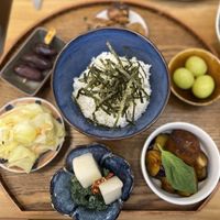 Festive Taiwanese Style Scallop Set
Tsukemono, Seasonal Fruit, Grilled Eggplant and Scallop*, Popcorn Mushroom, Pearl Rice  at The Park by Years in Kowloon