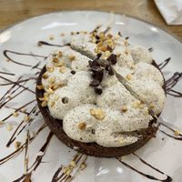 Absolutely incredible chocolate caramel earl grey tart!!  at The Park by Years in Kowloon