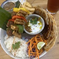Lamb and tempeh satay  at The Park by Years in Kowloon