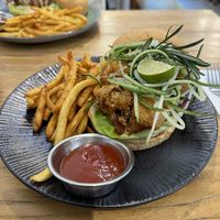 Cauliflower hummus burgerr  at The Park by Years in Kowloon