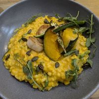 Pumpkin Rissoto with Vegan Scallop at The Park by Years in Kowloon