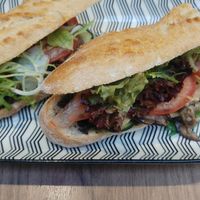 Baguette Marachier with Tapenade - yummy! at Café Lulu - Kanal in Brussels