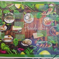 Menu at Freeduchio in Batumi