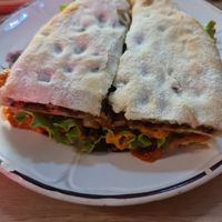 Delicious lobio sandwich at Freeduchio in Batumi