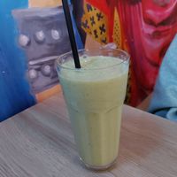 Yellow smoothie at Freeduchio in Batumi