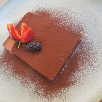 Amazing brownie at Freeduchio in Batumi