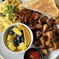 All American Bfast with carrot bacon  at Brunch & Sip in Phoenix