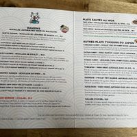Menu  at Neko Ramen in Paris