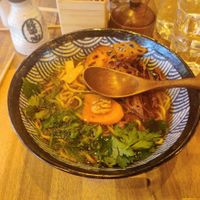 Vegan ramen  at Neko Ramen in Paris
