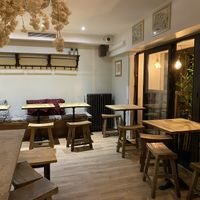 Top floor seating area  at Neko Ramen in Paris