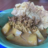 Curry mee at ZhenSu Vegetarian 珍素云吞面 in West Singapore