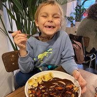 Kids fav chocolate waffles at Commune Cafe in Tallinn
