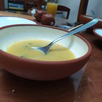 Soup (almost done) at Namas Te in La Paz