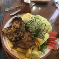 Fried eggplant 😍 at Namas Te in La Paz