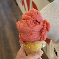 Old fashioned 21+ pretzel cone  at Mayday Ice Cream in St Augustine