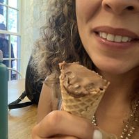 Vegan Almond Butter Chocolate ship   at Mayday Ice Cream in St Augustine