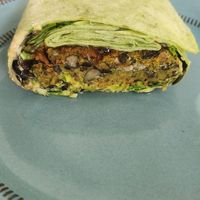 Some sort of black bean wrap at Kristina's Kitchen in Millville