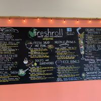 Colorful menu at freshroll in Mashpee