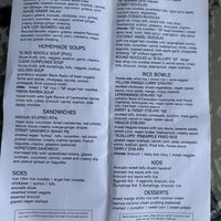 Inside menu  at freshroll in Mashpee