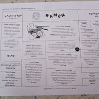 Menu at Vegan Ramen Shop - Jana Pawla in Warsaw